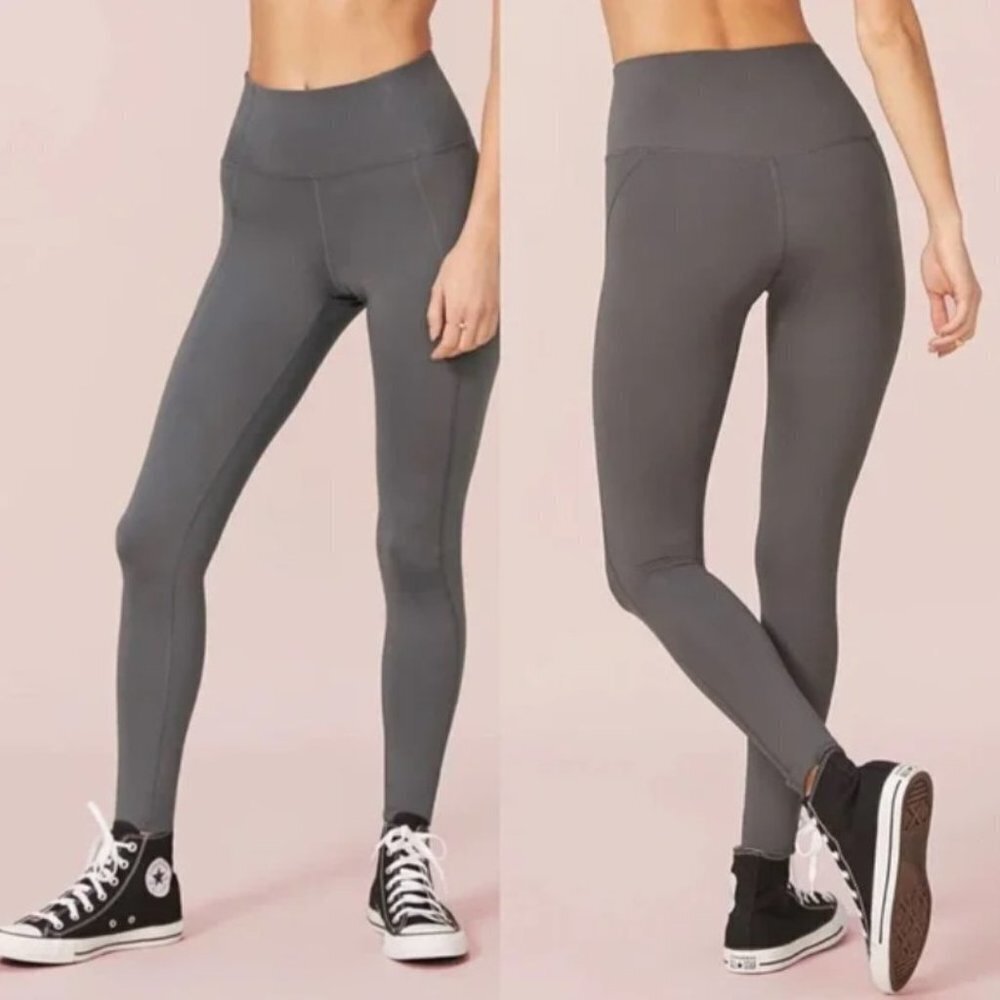 Girlfriend Collective Gray Compressive High-Rise Leggings